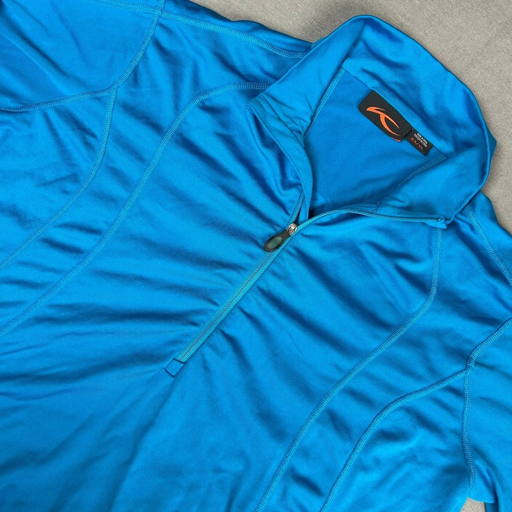 KJUS 1/4 Zip Pullover Athletic Performance Men XL Blue